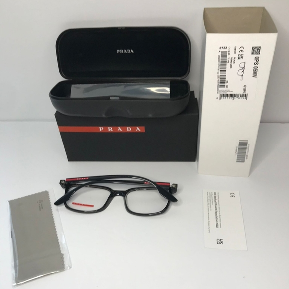 New - 💯 original Prada Linea Rossa Eyeglasses Men's LifestyleVPS-05M Black Rub… - Picture 6 of 13